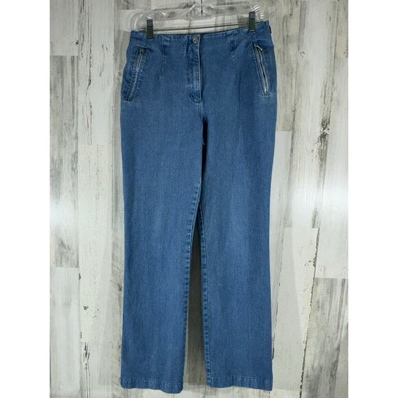 Vanilia Womens Jeans Size 28x31 Straight Leg Zip Pockets Medium Wash Italy 44L - Picture 1 of 11